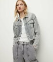 【SALE／50%OFF】ALLSAINTS W PATCH DIAMANTE JACKET オールセインツ ジャケット・アウター デニムジャケット グレー【送料無料】