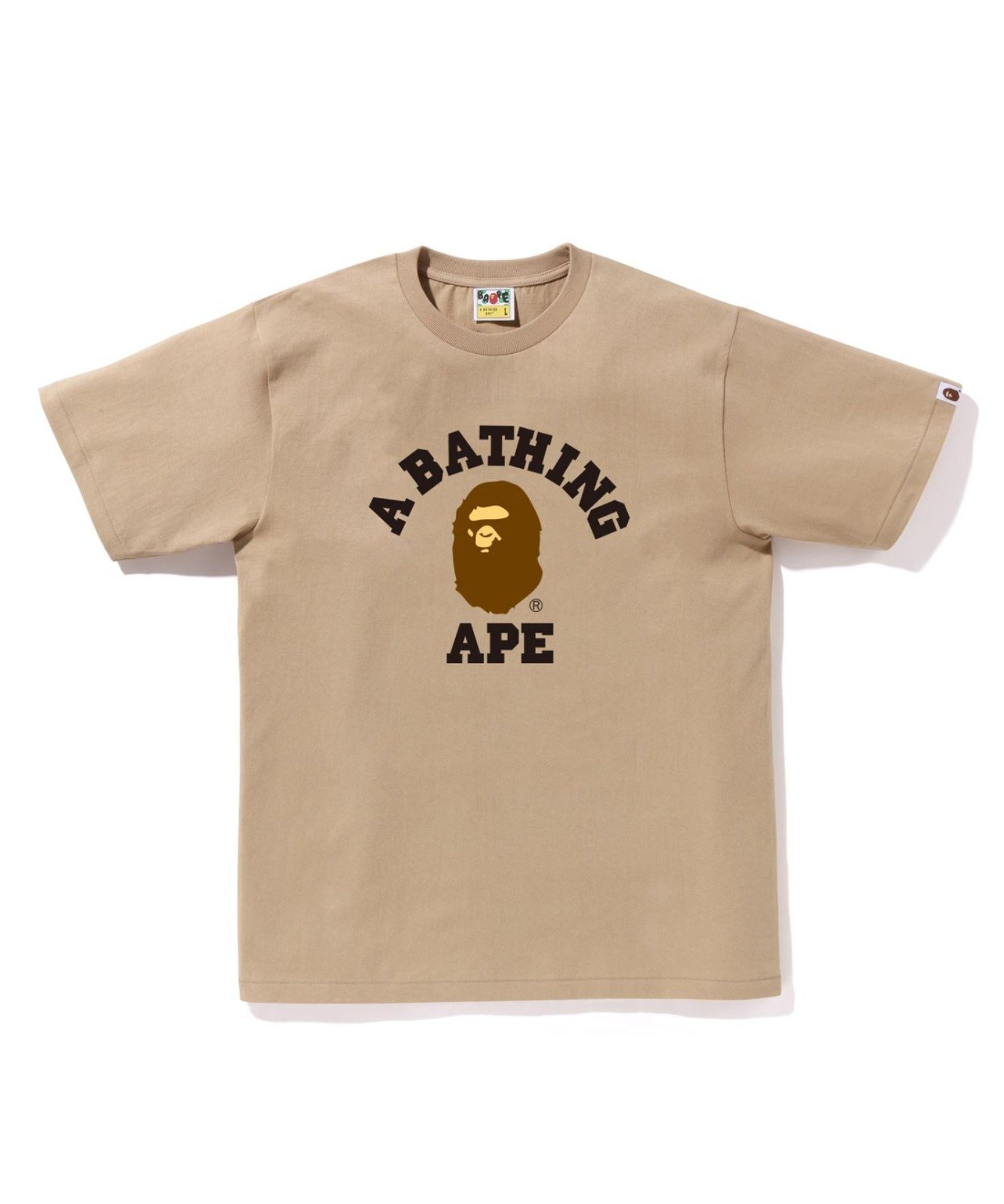 A BATHING APE (M)COLLEGE TEE ア ベイシング エイプ トップス カットソー・Tシャツ ベージュ ブラック ブラウン グレー ネイビー ピンク ブルー ホワイト【送料無料】