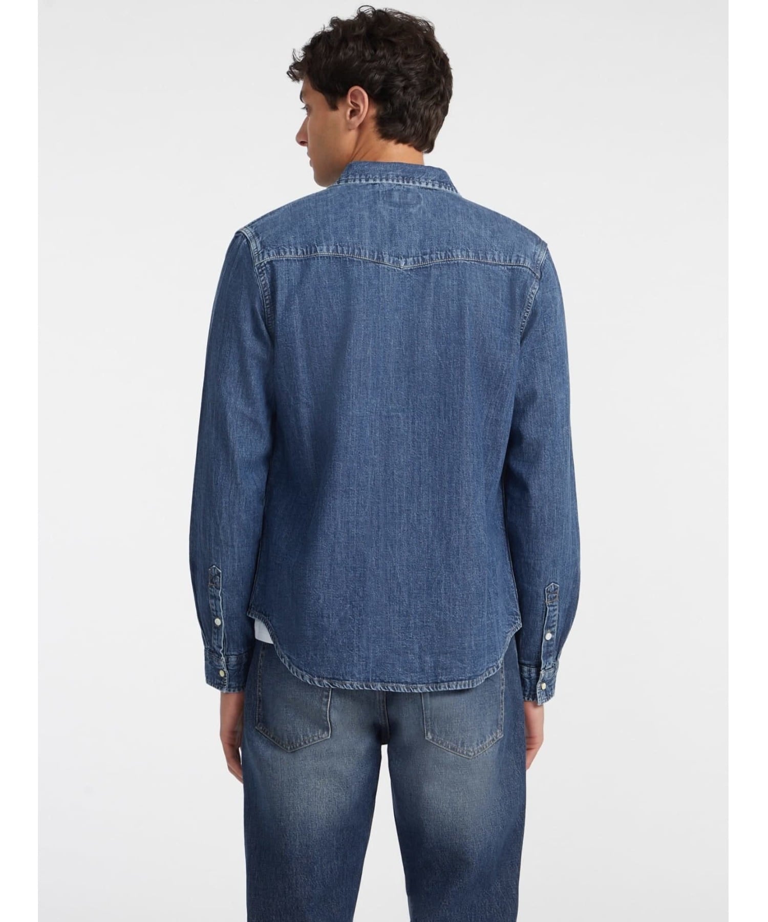 GUESS JEANS デニムシャツ(M)GJ Slim Ls Denim Shirt ゲス トップス シャツ・ブラウス ブルー