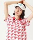 Jack Bunny!! COOLMAX半袖ポロシャツ <総柄プリント> ジャックバニー トップス ポロシャツ ホワイト【送料無料】
