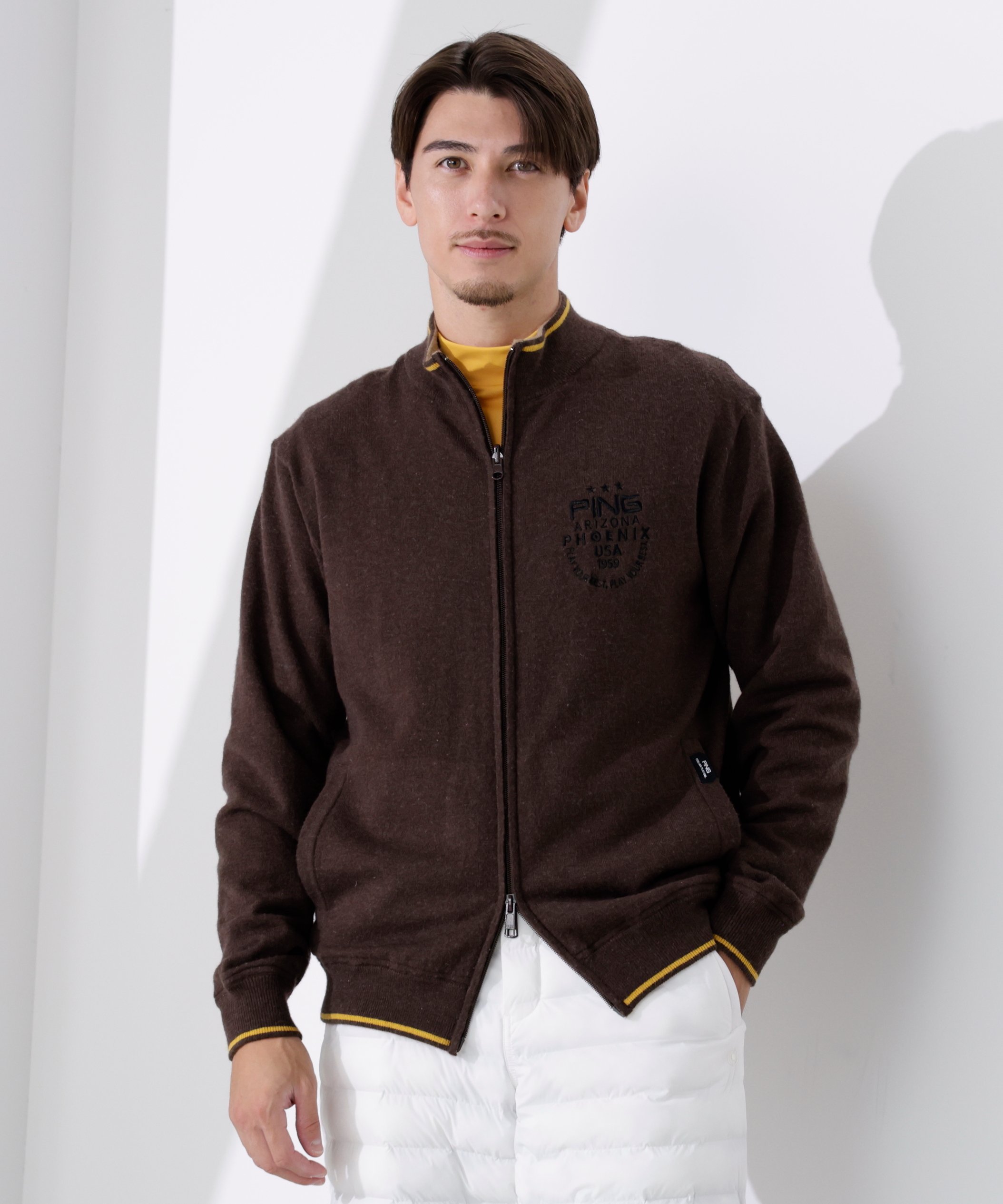 PING APPAREL プレーンニット/布帛 リバーシブルニットブルゾン ＜PERFORMANCE＞ (MENS) ピン アパレル..