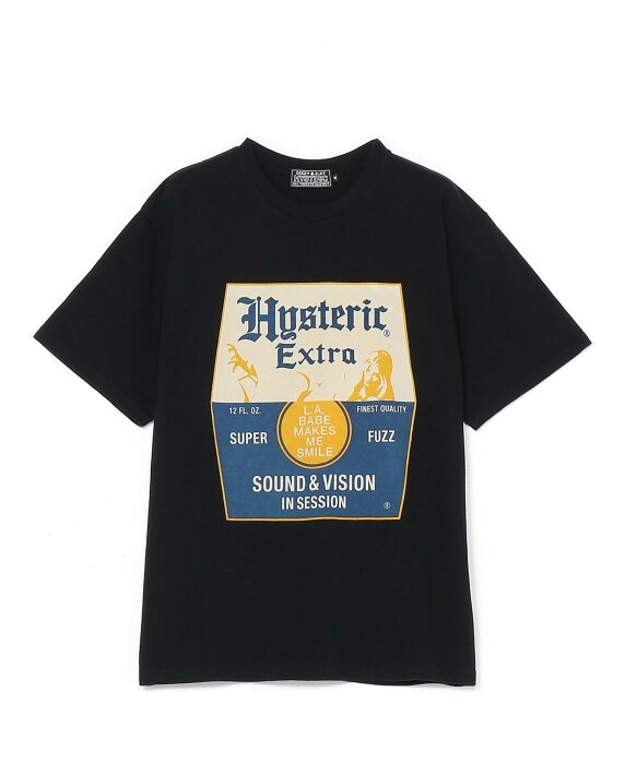 HYSTERIC GLAMOUR HYSTERIC GLAMOUR/(M)HYS EXTRA Tシャツ ヒステリックグラマー カットソー Tシャツ ブラック ホワイト【送料無料】
