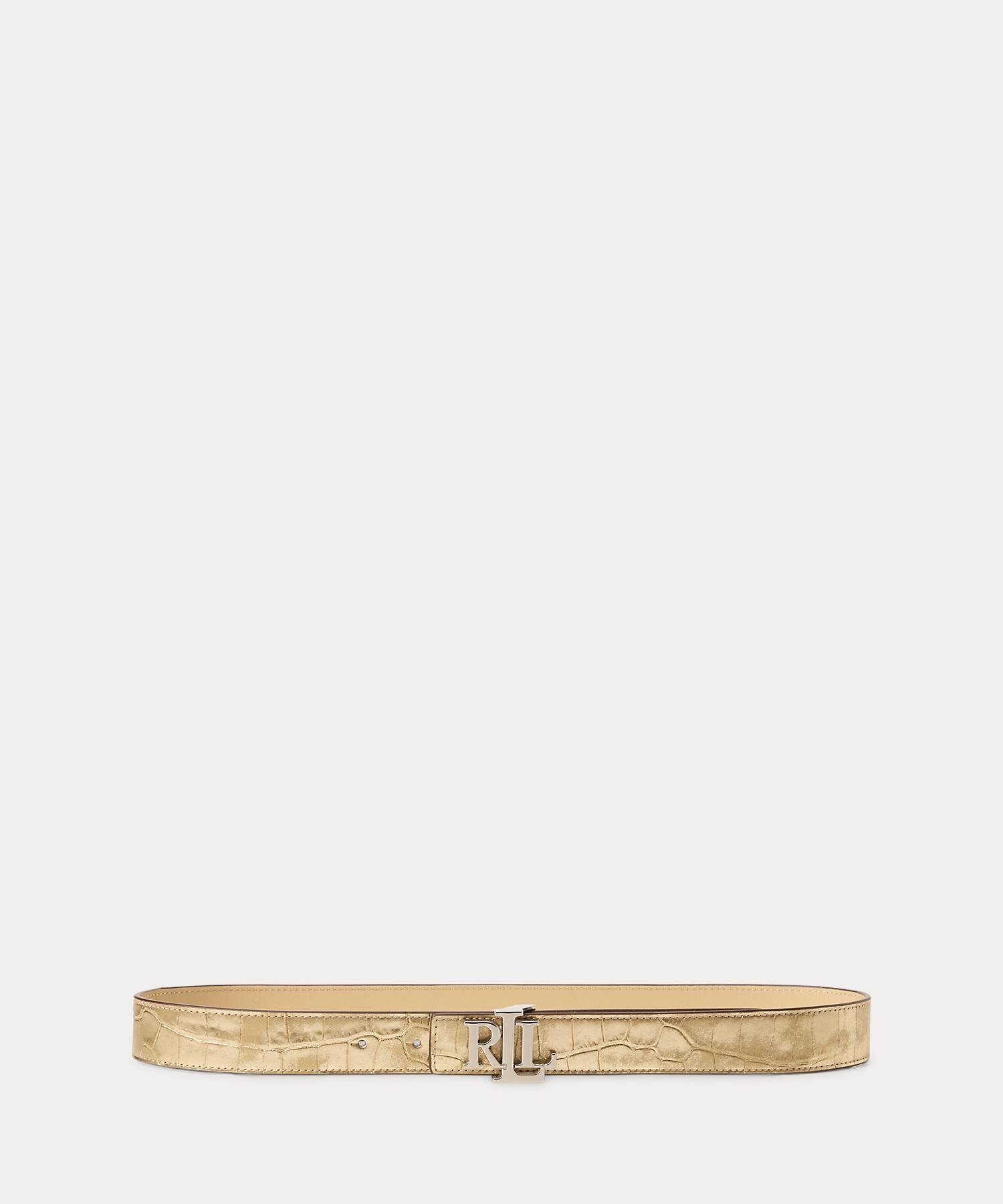 LAUREN RALPH LAUREN ロゴ リバーシブル メタリック エンボスド ベルト ラルフローレン ファッション雑貨 ベルト【送料無料】