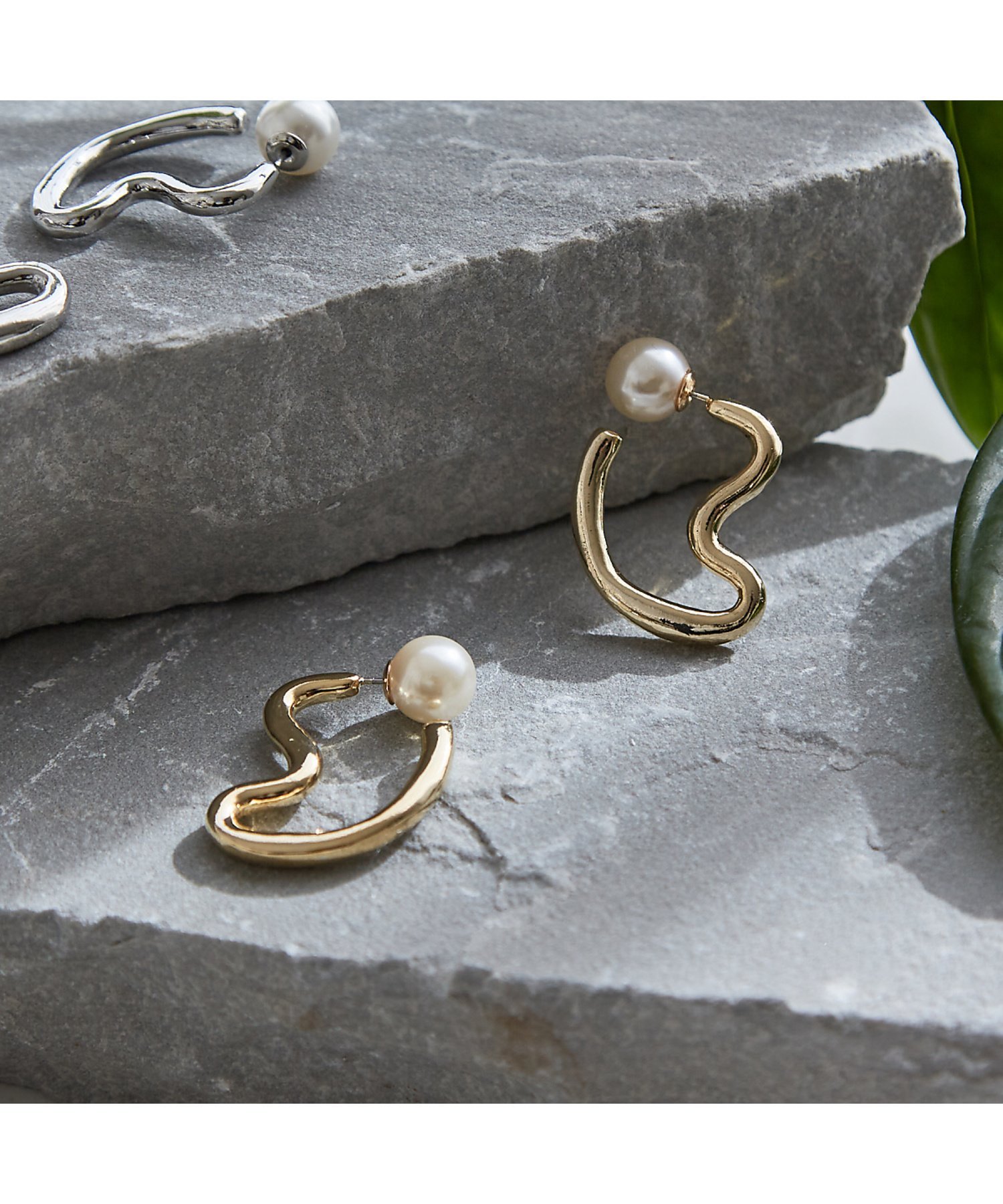 collex 【dignif】【金属アレルギー対応】パールキャッチウェーブ2WAYピアス コレックス アクセサリー・腕時計 ピアス ゴールド シルバー【送料無料】