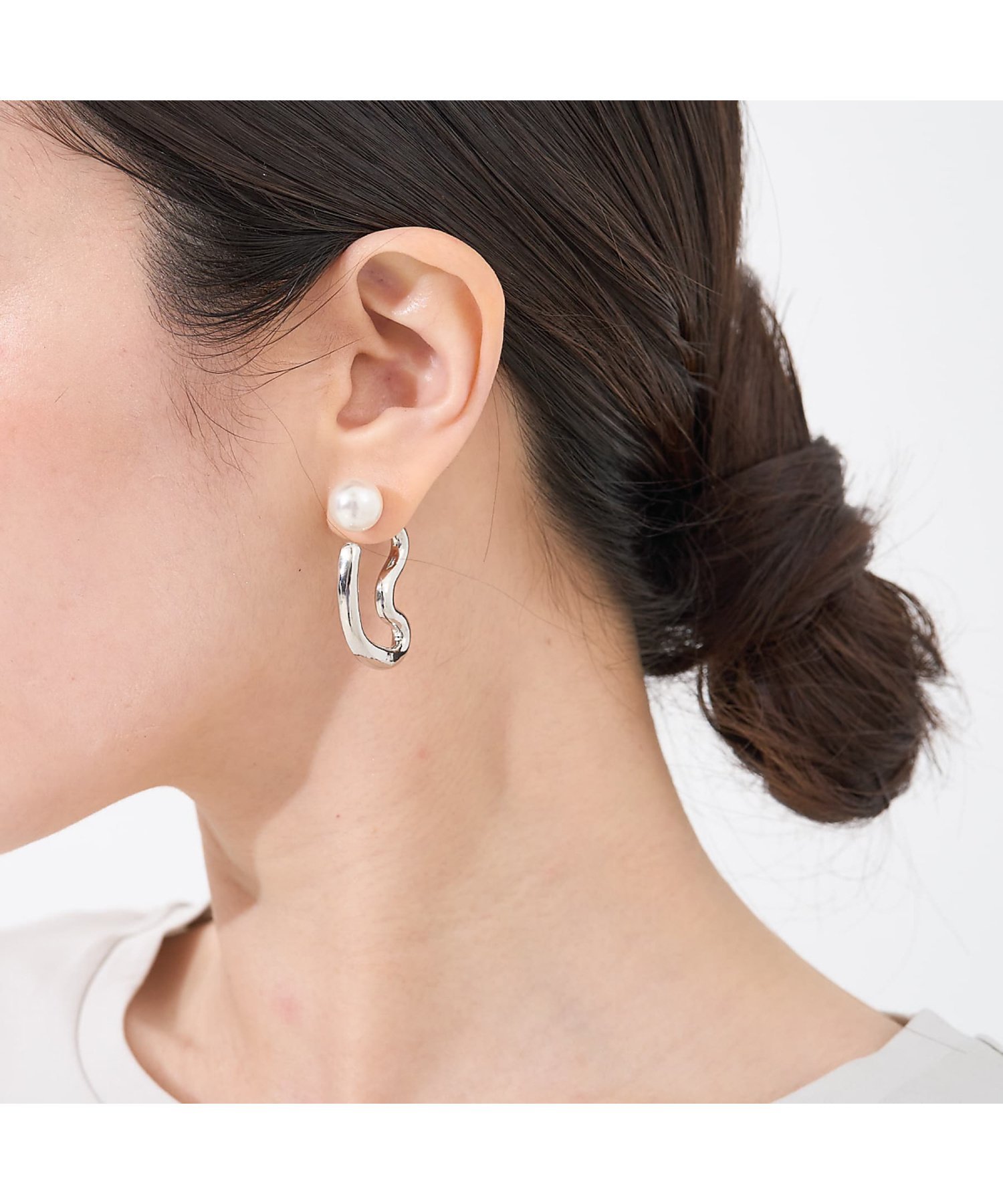 collex 【dignif】【金属アレルギー対応】パールキャッチウェーブ2WAYピアス コレックス アクセサリー・腕時計 ピアス ゴールド シルバー【送料無料】