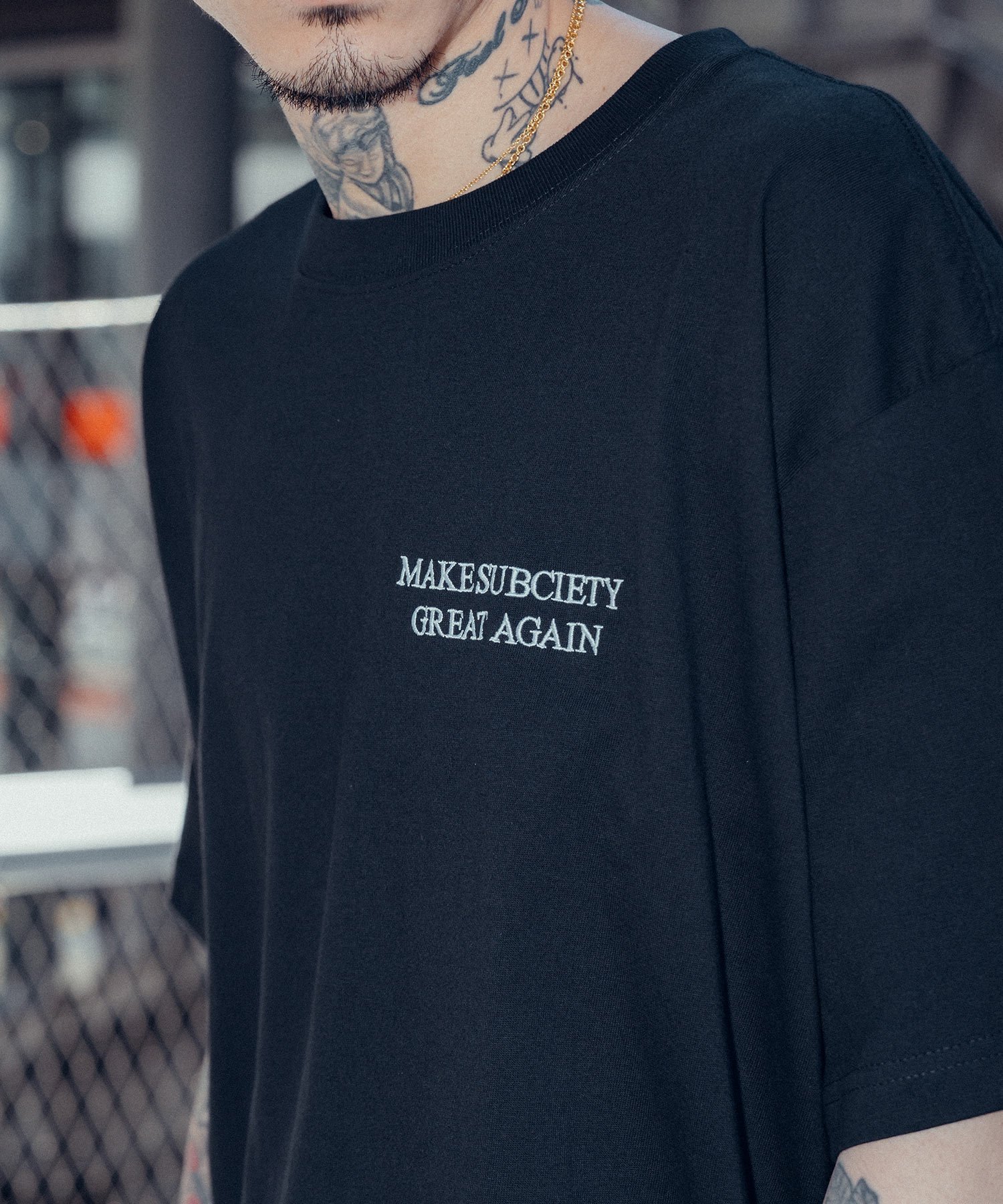 Subciety Great again tee サブサエティ トップス カットソー・Tシャツ ホワイト レッド ブラック