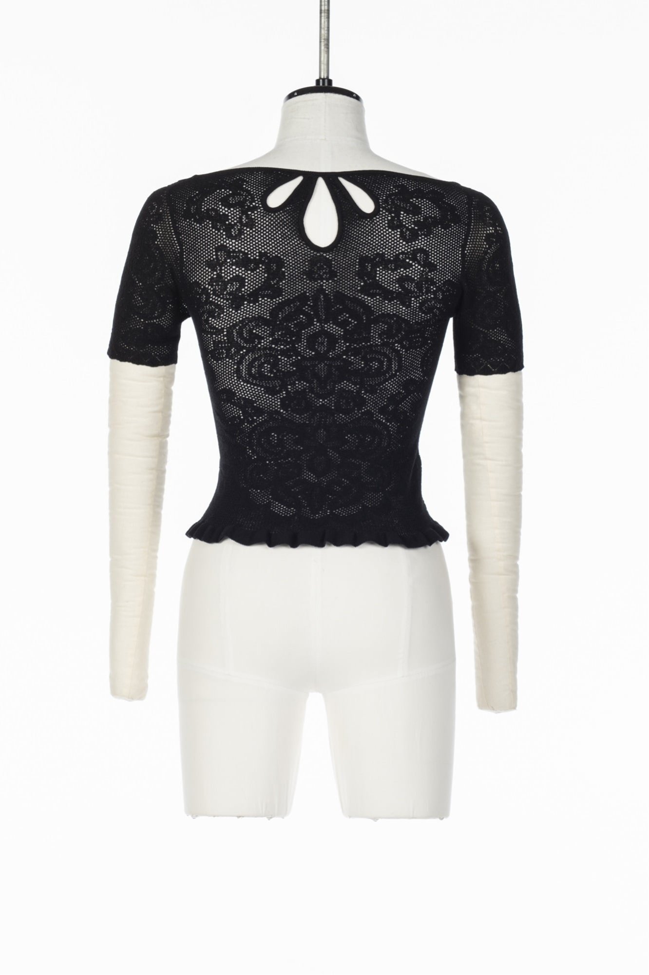 FETICO DAMASK LACE SCOOP-NECK TOP フェティコ トップス カットソー・Tシャツ ブラック ブラウン【送料無料】