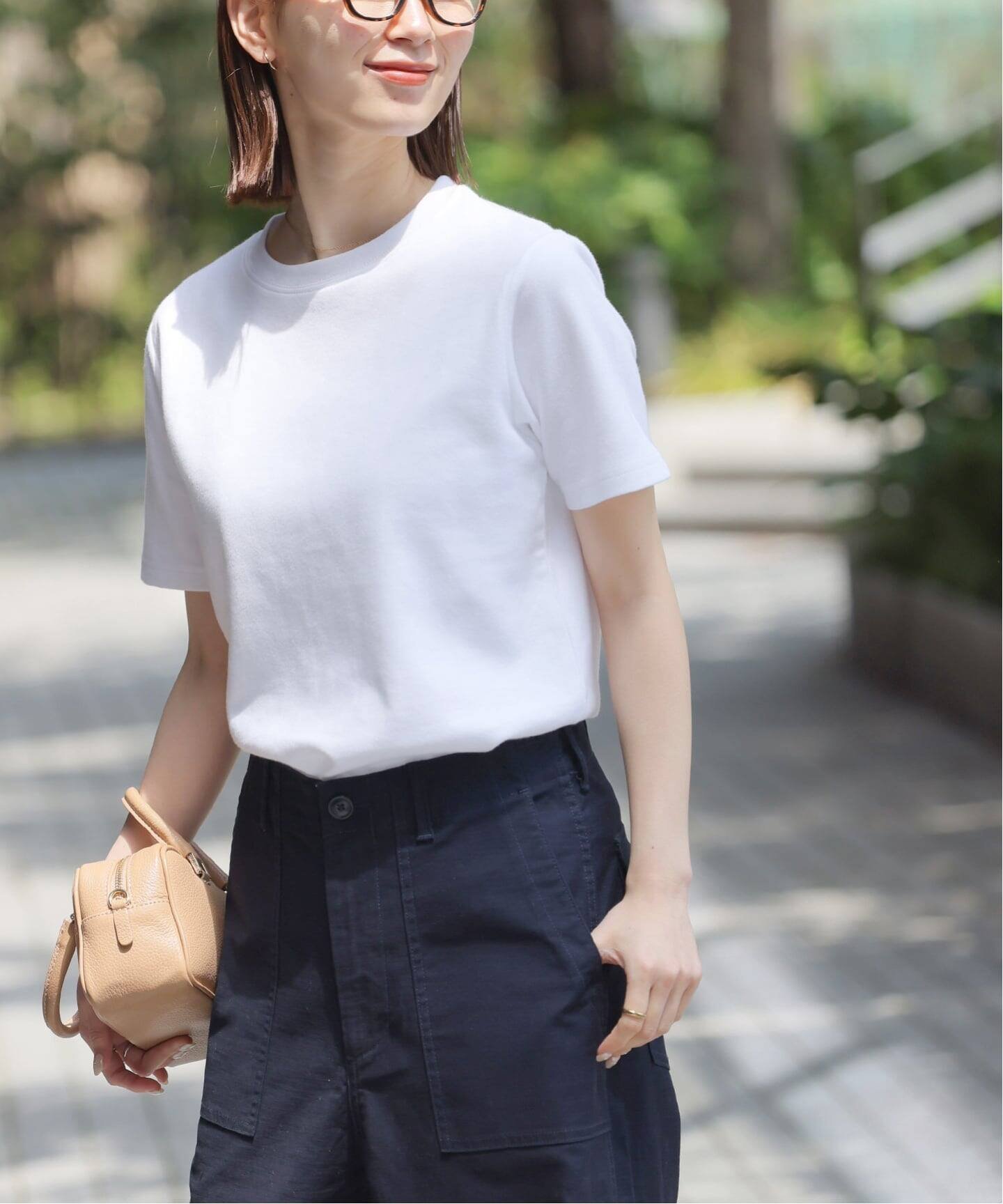 JOURNAL STANDARD relume 《追加》TCダンボールショートスリーブTEE ジャーナル スタンダード レリューム トップス カットソー・Tシャツ ブラウン ピンク ホワイト ブラック グレー