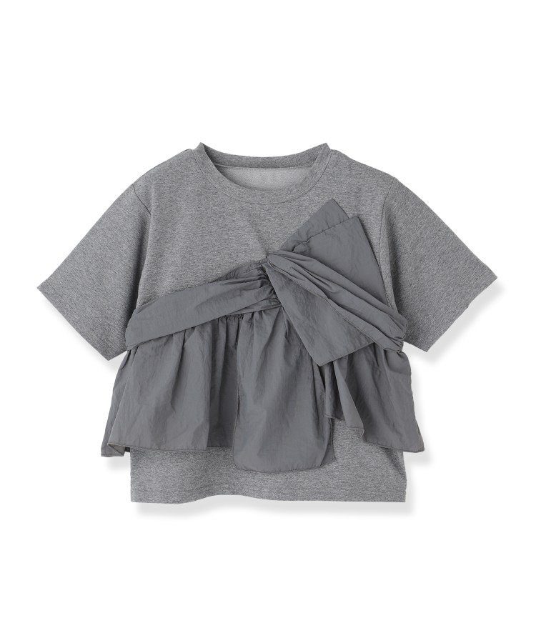 ツイストドッキングTシャツ ギャレスト トップス カットソー・Tシャツ ブラック グレー