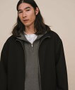 【SALE／70%OFF】ADAM ET ROPE' HOMME ジャージーメルトン スタンドカラー ブルゾン / リバーシブル アダムエロペ ジャケット・アウター ブルゾン・ジャンパー ブラック ブラウン ブルー【送料無料】