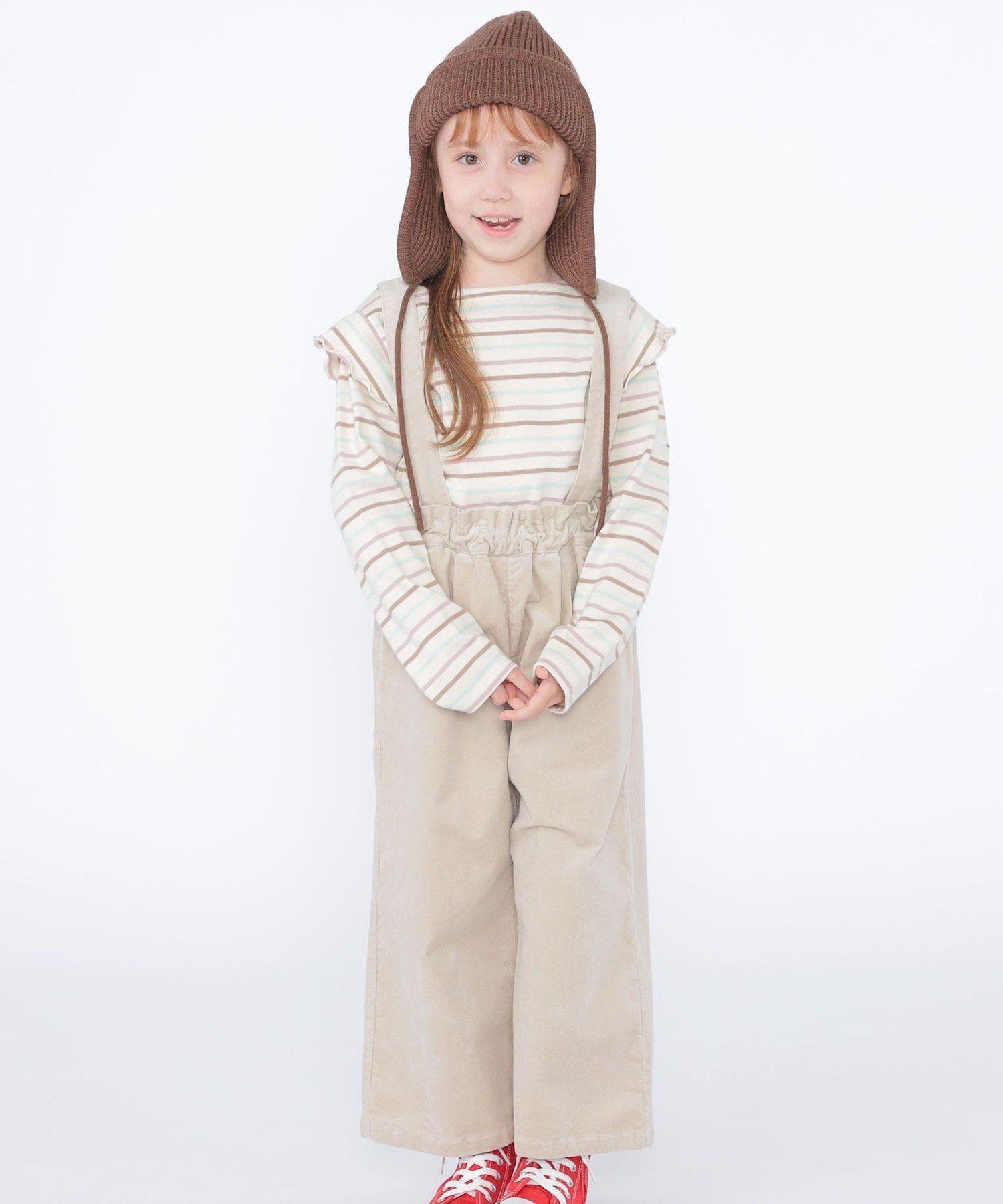 Corduroy - 【SALE／40%OFF】SHIPS KIDS SHIPS KIDS:100~130cm / コーデュロイ ストラップ ワイド パンツ シップス パンツ その他のパンツ ホワイト ブルー【送料無料】