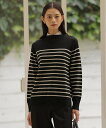 【SALE/30%OFF】J.PRESS LADIES L 【洗える】SOFT TOUCH WOOL 立ち襟 ボーダー ニット ジェイプレス トップス ニット ...