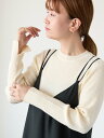 【SALE/60%OFF】Lugnoncure ラメ混クルーネックリブニット テチチ トップス ニット ブラック グレー ホワイト