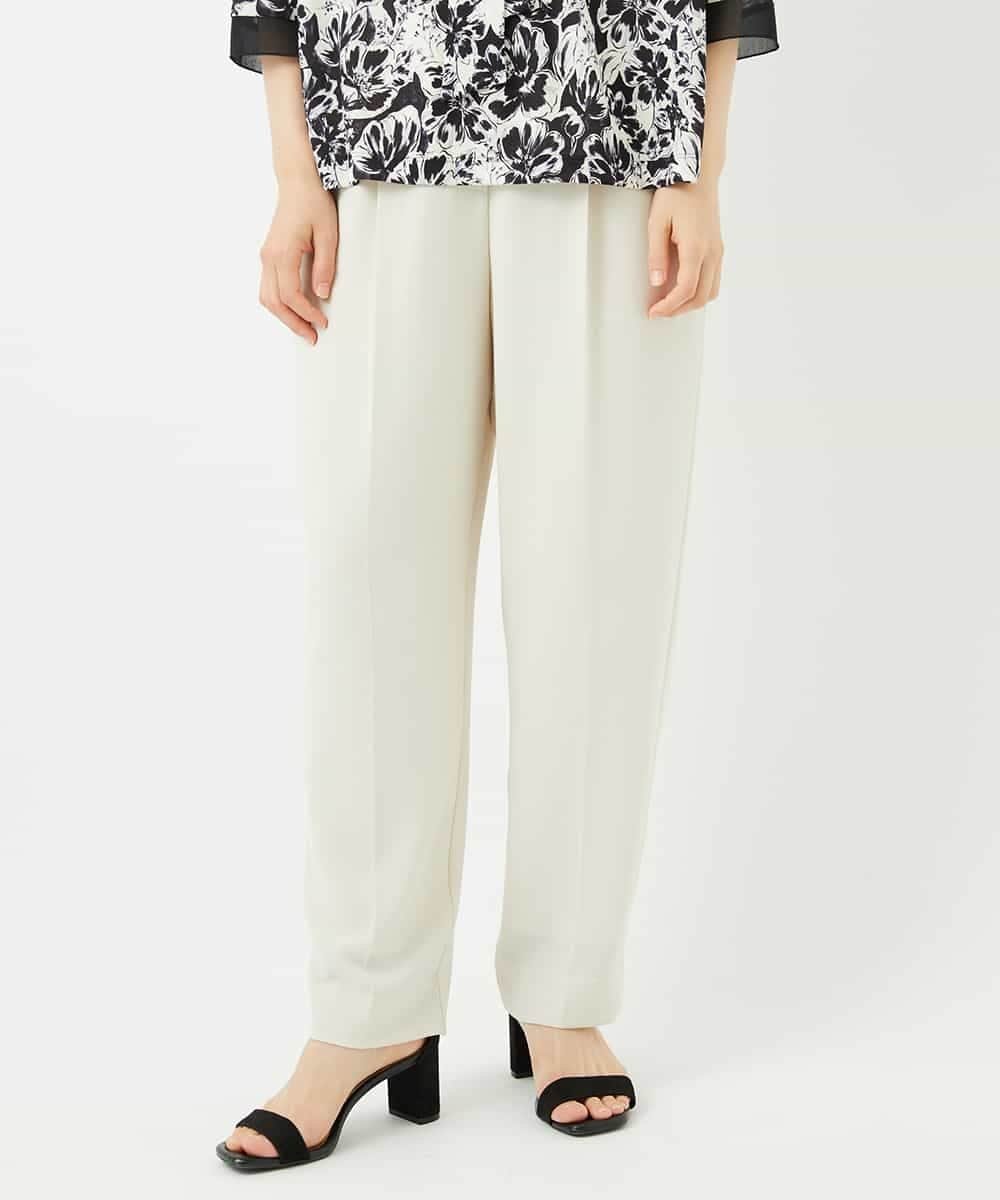 【SALE／50%OFF】CHRISTIAN AUJARD（小さいサイズ） [セットアップ対応]ウエストゴム美シルエットパンツ メゾンドゥサンク パンツ その他のパンツ ベージュ ブラック【送料無料】