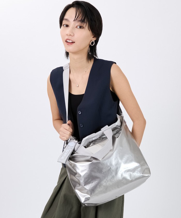 LeSportsac 【公式】レスポートサック コラボ(トートバッグ) 2121FA08 LeSportsac レスポートサック バッグ トートバッグ シルバー【送料無料】のサムネイル