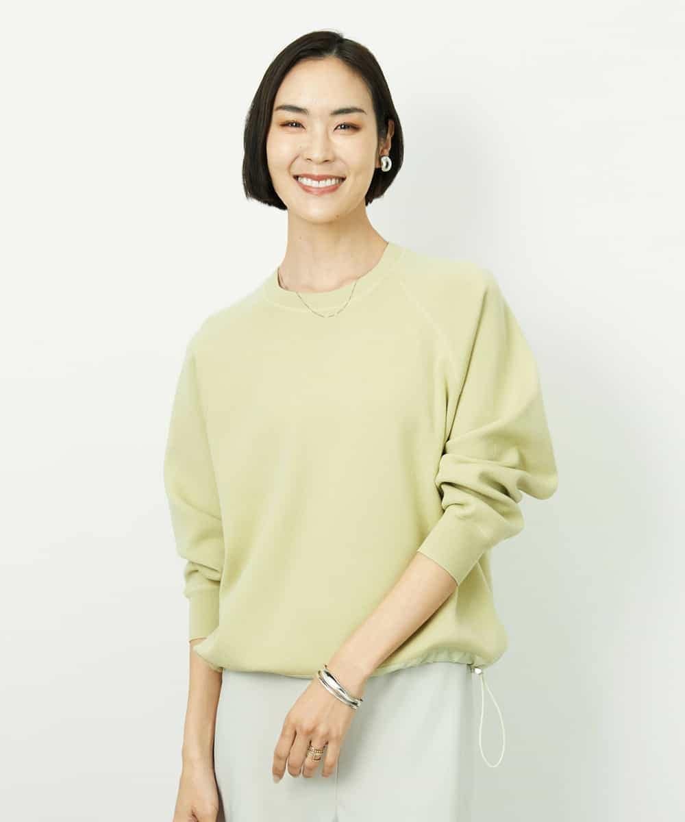 【SALE／40%OFF】MICHEL KLEIN（小さいサイズ） [小さいサイズ]ドロストラグランニットプルオーバー メゾンドゥサンク トップス ニット イエロー ネイビー【送料無料】