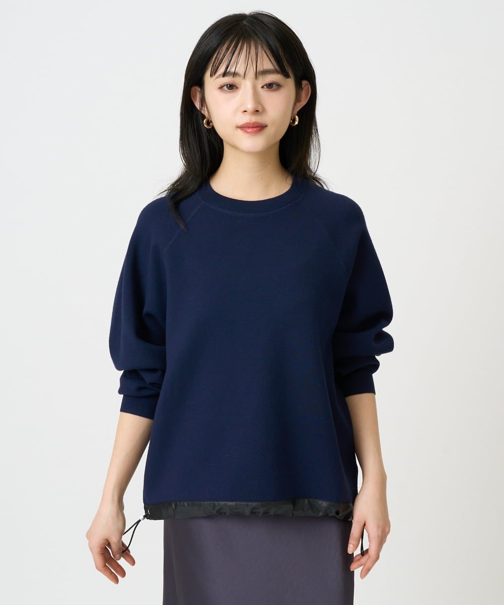 MICHEL KLEIN（小さいサイズ） [小さいサイズ]ドロストラグランニットプルオーバー メゾンドゥサンク トップス ニット イエロー ネイビー