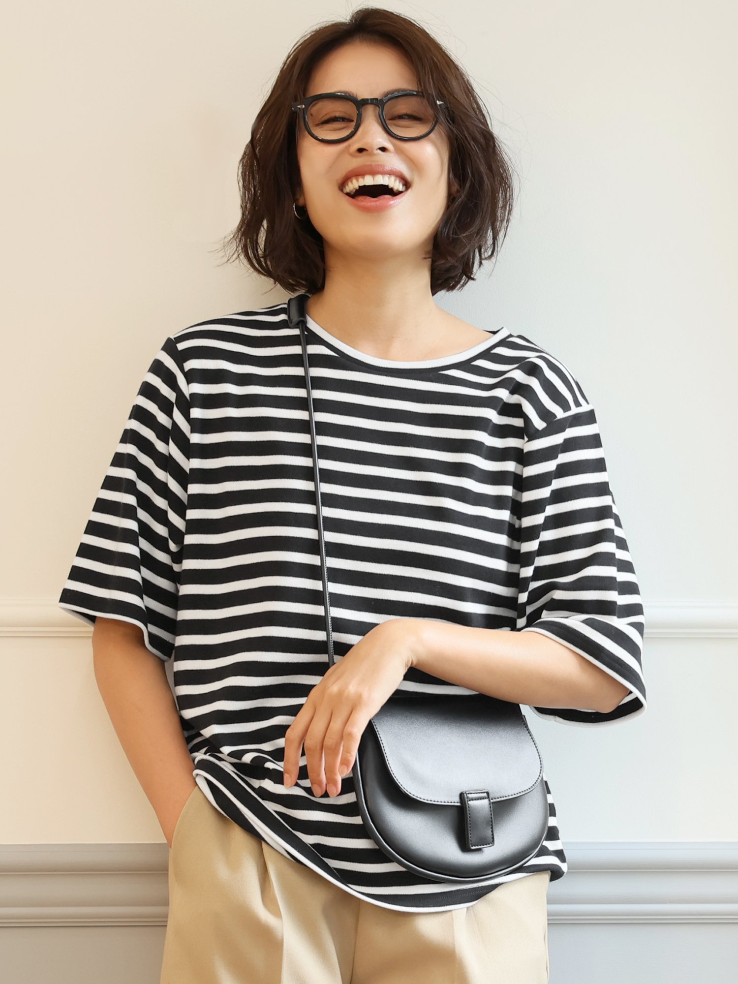 【SALE／33%OFF】coca スムースTシャツ コカ トップス カットソー・Tシャツ ブラック ピンク ネイビーのサムネイル