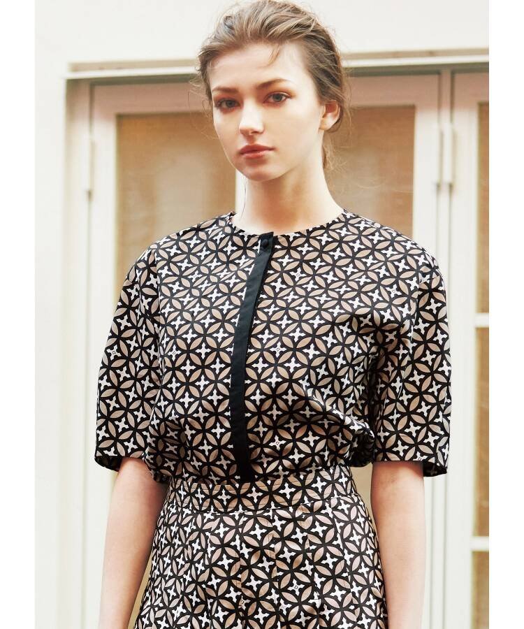 DRESSTERIOR 【otonaMUSE5月号掲載】【セットアップ可】コクーンスリーブオーバーラップサークルシャツ ドレステリア トップス シャツ・ブラウス ブラウン【送料無料】のサムネイル