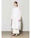 【SALE/30%OFF】MIDIUMISOLID MIDIUMISOLID for Ladies シアー切替シャツワンピース マーコート ワンピース・ドレス その他のワンピース・ドレス ブラック ブルー ホワイト【送料無料】