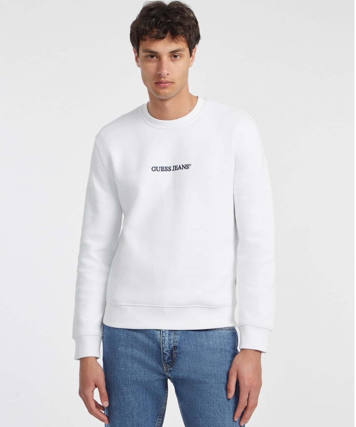 GUESS JEANS トップス スウェット(M)Slim Logo Emb Sweat ゲス トップス スウェット・トレーナー グレー ブラック ホワイト