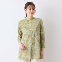 【SALE/30%OFF】Liliane Burty Eclat 【S・Mサイズ】綿ローンペイズリープリントブラウス リリアンビューティ エクラ トップス シャツ・ブラウス イエロー【送料無料】