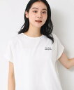 【SALE/20%OFF】Dessin 【洗える】フレンチスリーブロゴ入りTシャツ デッサン トップス カットソー・Tシャツ ブラック ホワイト