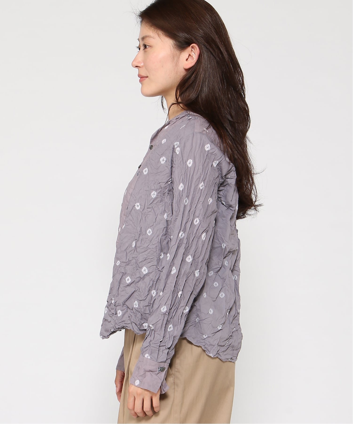 pas de calais ブラウス パドカレ トップス シャツ・ブラウス グレー