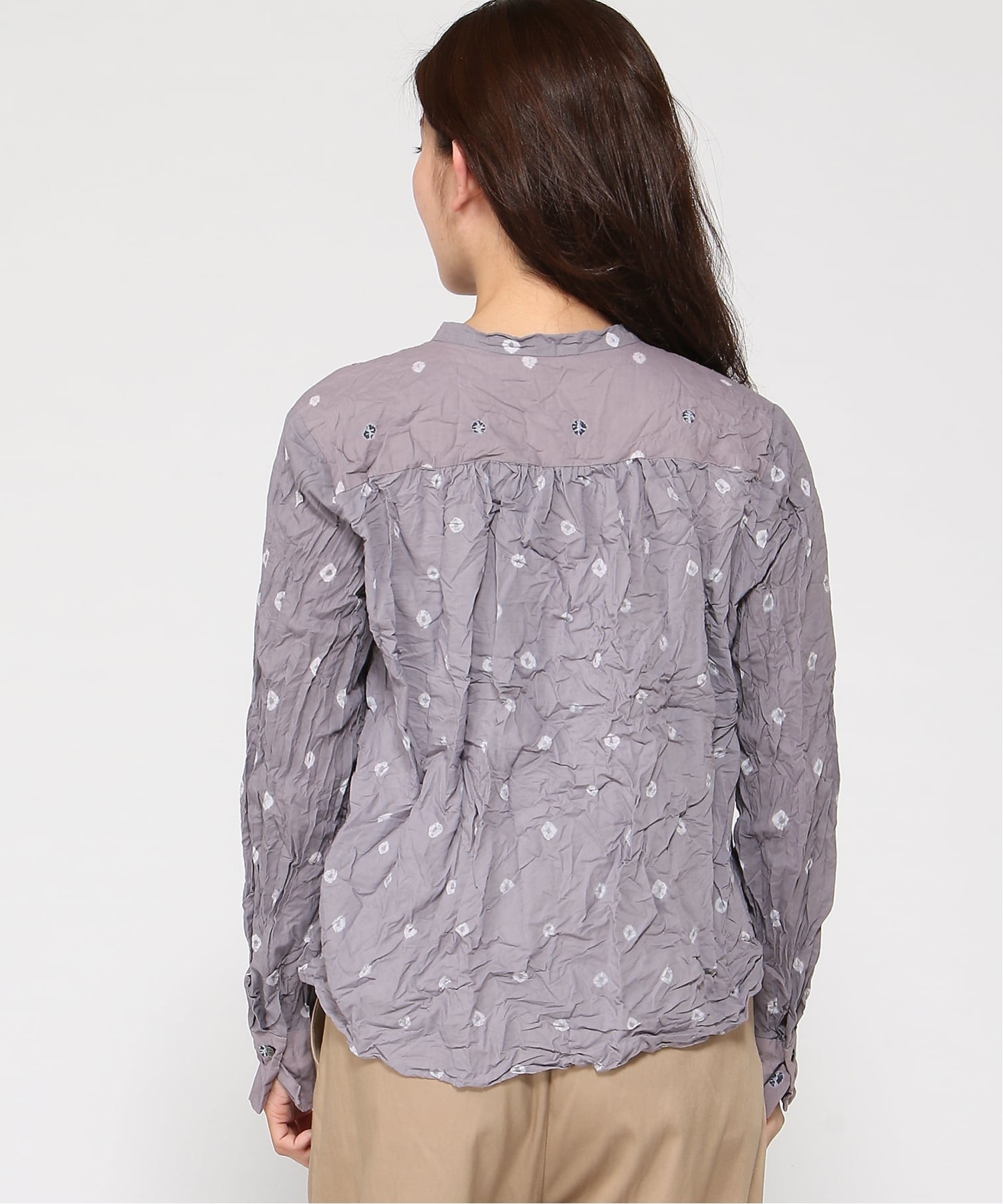 pas de calais ブラウス パドカレ トップス シャツ・ブラウス グレー