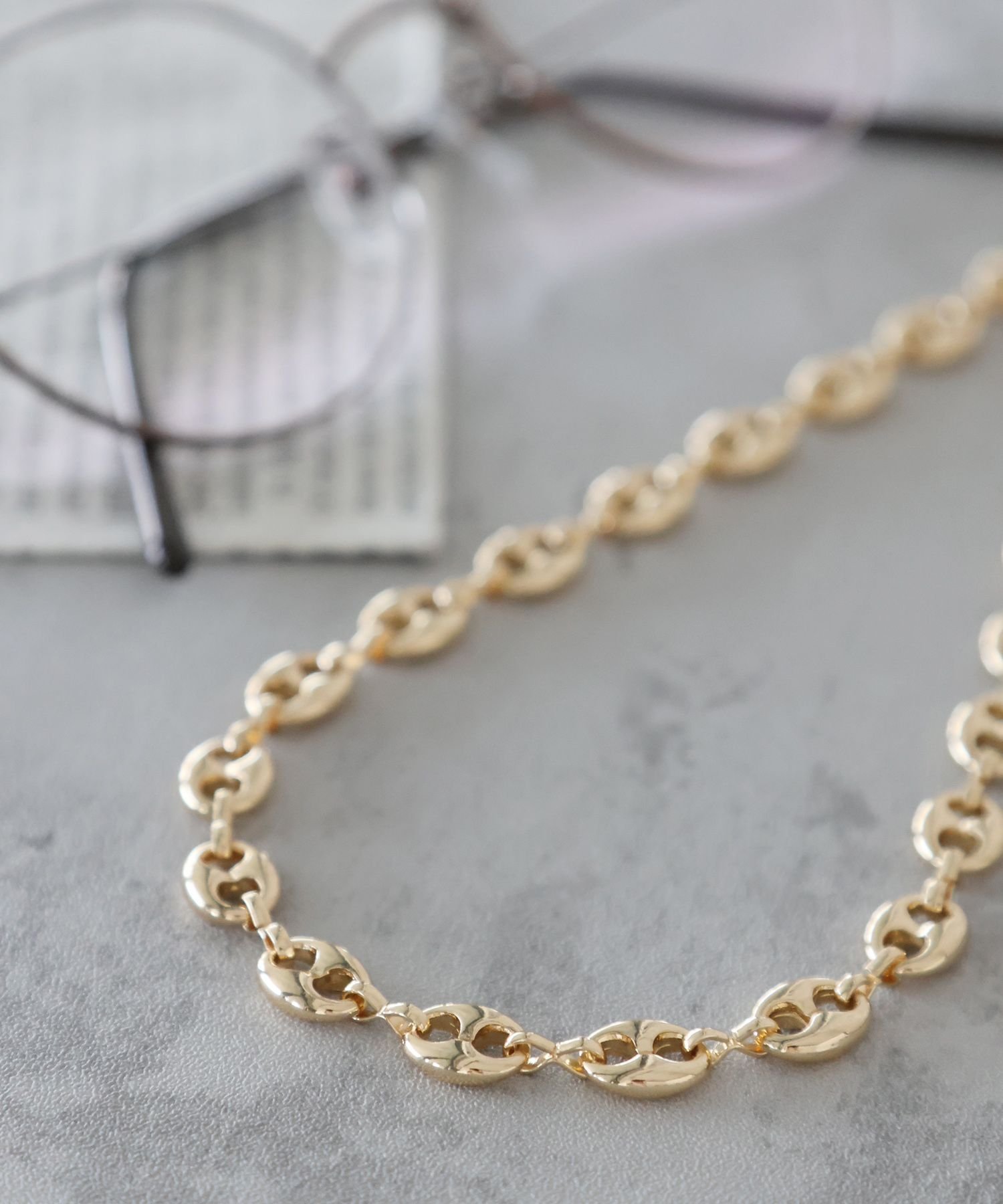 【SALE／50%OFF】LEPSIM (W)ボリュームショートネックレス レプシィム アクセサリー・腕時計 ネックレス シルバー ホワイト ゴールドのサムネイル