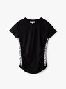 マイケル･コース 服 レディース 【SALE／83%OFF】MICHAEL KORS RUCHED TEE WITH LOGO TAPE マイケル・コース トップス カットソー・Tシャツ ブラック【送料無料】