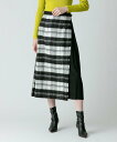 allureville 【O'NEIL of DUBLIN(オニールオブダブリン)】CLASSIC PATCHWORK LONG KILT アルアバイル スカート その他のスカート ホワイト ネイビー【送料無料】