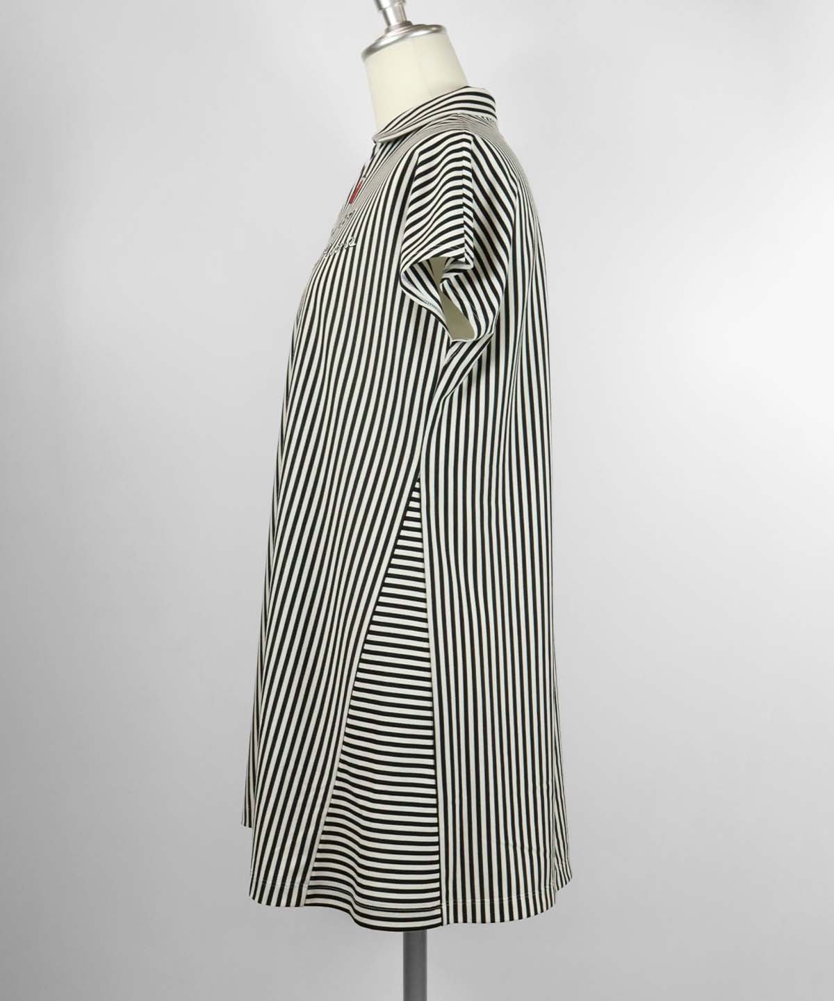 【SALE／40%OFF】STUDIO PICONE コットン混冷感ストライププルオーバー スタジオピッコーネ トップス カットソー・Tシャツ レッド ブラック【送料無料】