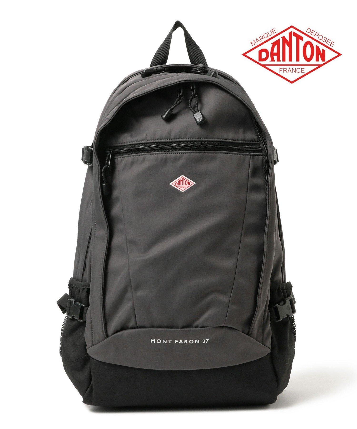 Ray BEAMS 【WEB限定】DANTON / POLYESTER TWILL BACKPACK＜MONT FARON 27＞ リュック バックパック 27L 大容量 ビームス ウイメン バッグ リュック・バックパック グレー ブラック【送料無料】