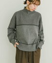 【SALE/50%OFF】URBAN RESEARCH ITEMS ハイネックステッチニット アーバンリサーチアイテムズ トップス ニット グレー(4)