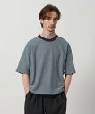 【SALE/50%OFF】BEAUTY&YOUTH UNITED ARROWS クロス パターン ショートスリーブ ニット Tシャツ ビューティー&ユース ユナイテッドアローズ トップス ニット ネイビー ホワイト グレー【送料無料】
