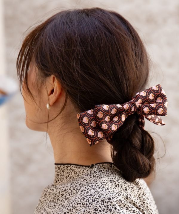 欧州航路 【欧州航路】【Fromイタリア】リボンヘアクリップ アミナコレクション ヘアアクセサリー バレッタ・ヘアクリップ・ヘアピン ブルー ブラック レッド グリーン