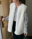 Discoat 【WEB限定】プードルベスト ディスコート トップス ベスト・ジレ ブラック ブラウン ベージュ ホワイト【送料無料】