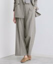INDIVI 【洗える/セットアップ可能】凹凸ストレッチ素材ストレートパンツ インディヴィ パンツ その他のパンツ ブラック【送料無料】