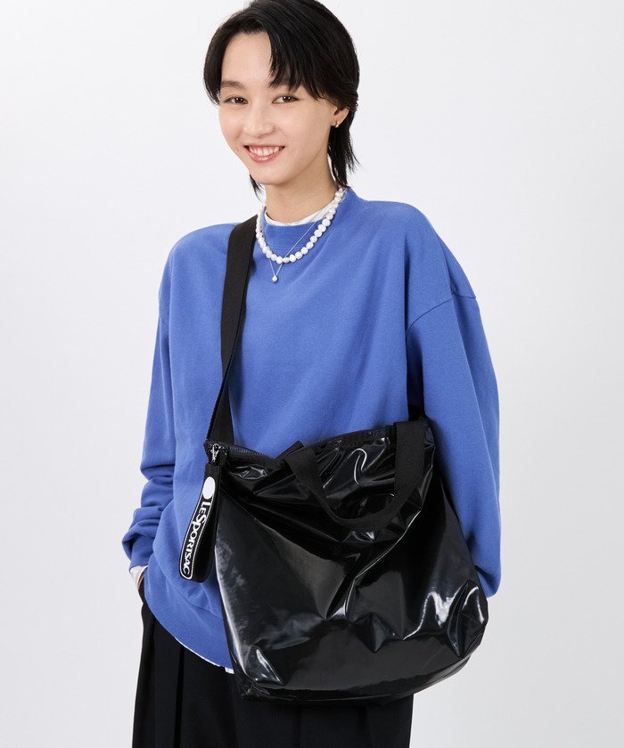 LeSportsac 【公式】レスポートサック コラボ(トートバッグ) 2121FA07 LeSportsac レスポートサック バッグ トートバッグ ブラック【送料無料】のサムネイル