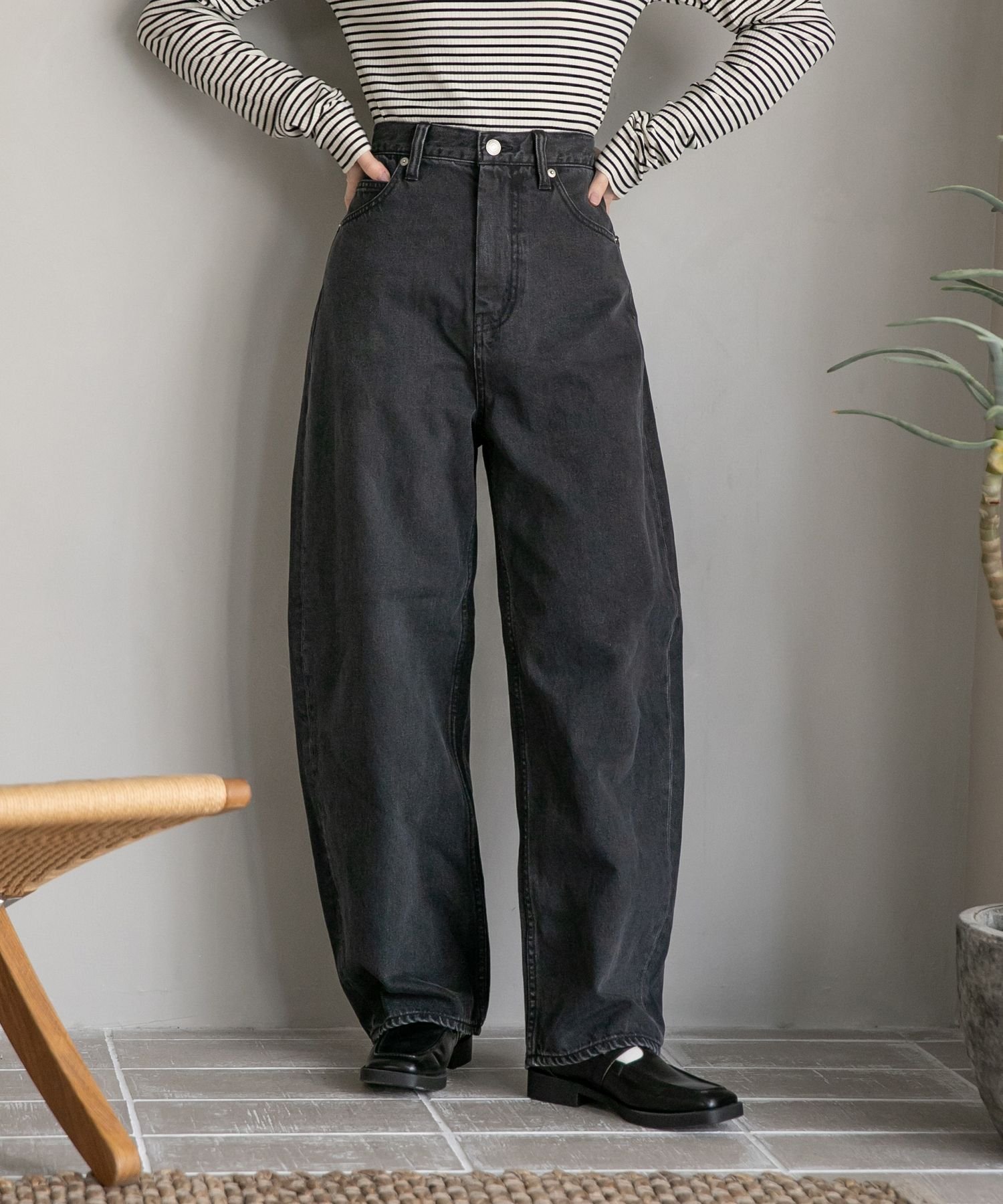 LOWRYS FARM (W)カーブデニムP ローリーズファーム パンツ ジーンズ・デニムパンツ ブラック【送料無料】のサムネイル