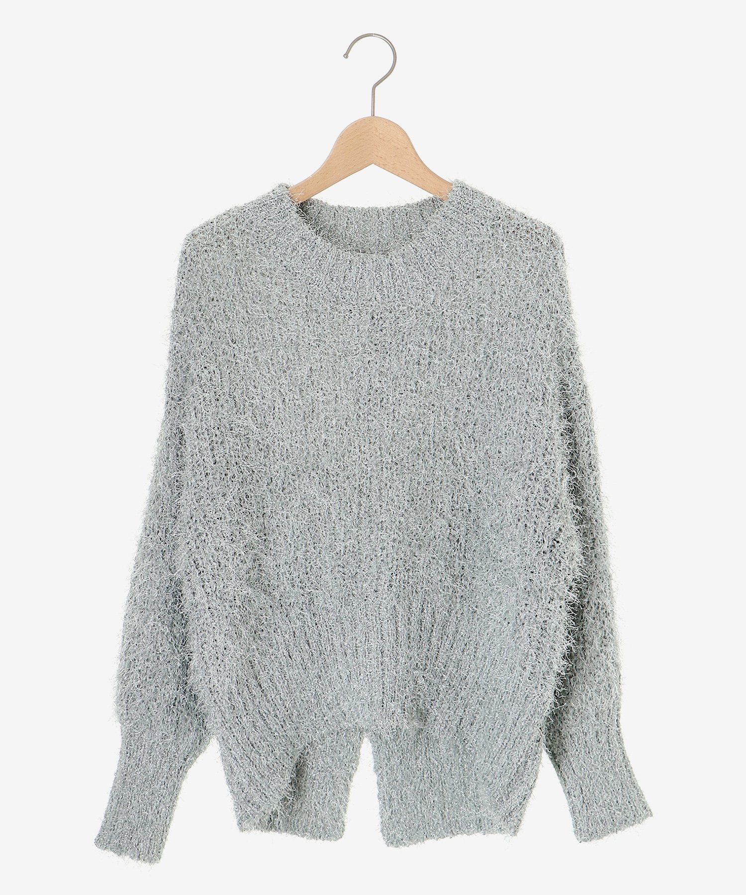 【SALE／40%OFF】le.coeur blanc 《手洗い可能》ラメフェザーバックスリットニット...
