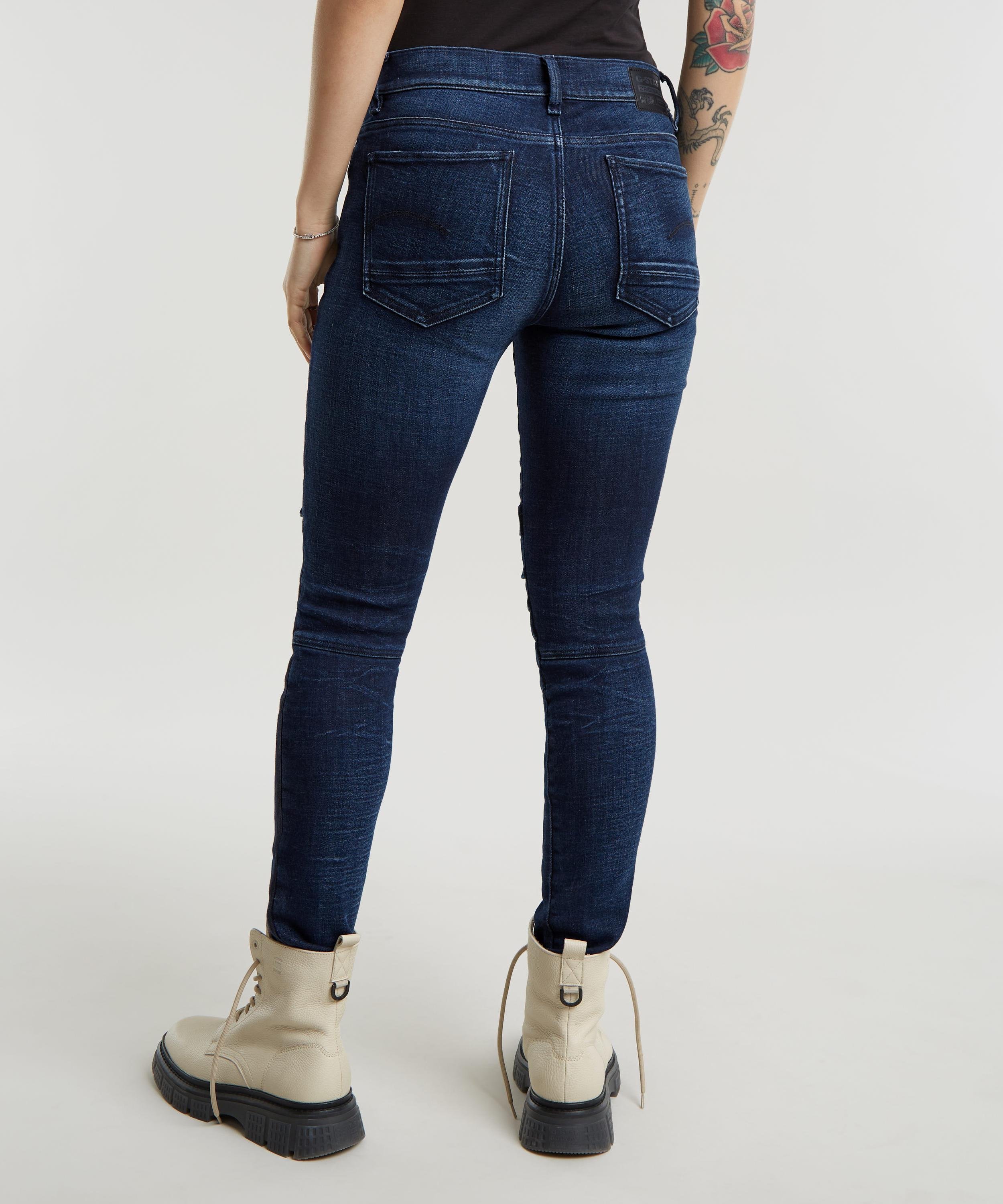 【公式ショップ】1914 3D SKINNY JEANS/立体裁断バイカーディテールスキニージーンズ ジースターロゥ パンツ ジーンズ・デニムパンツ ネイビー