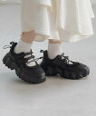 【SALE/10%OFF】mysty woman 【鈴木ゆうかさん着用アイテム】バレエスニーカー ミスティウーマン シューズ・靴 バレエシューズ ブラック ホワ...