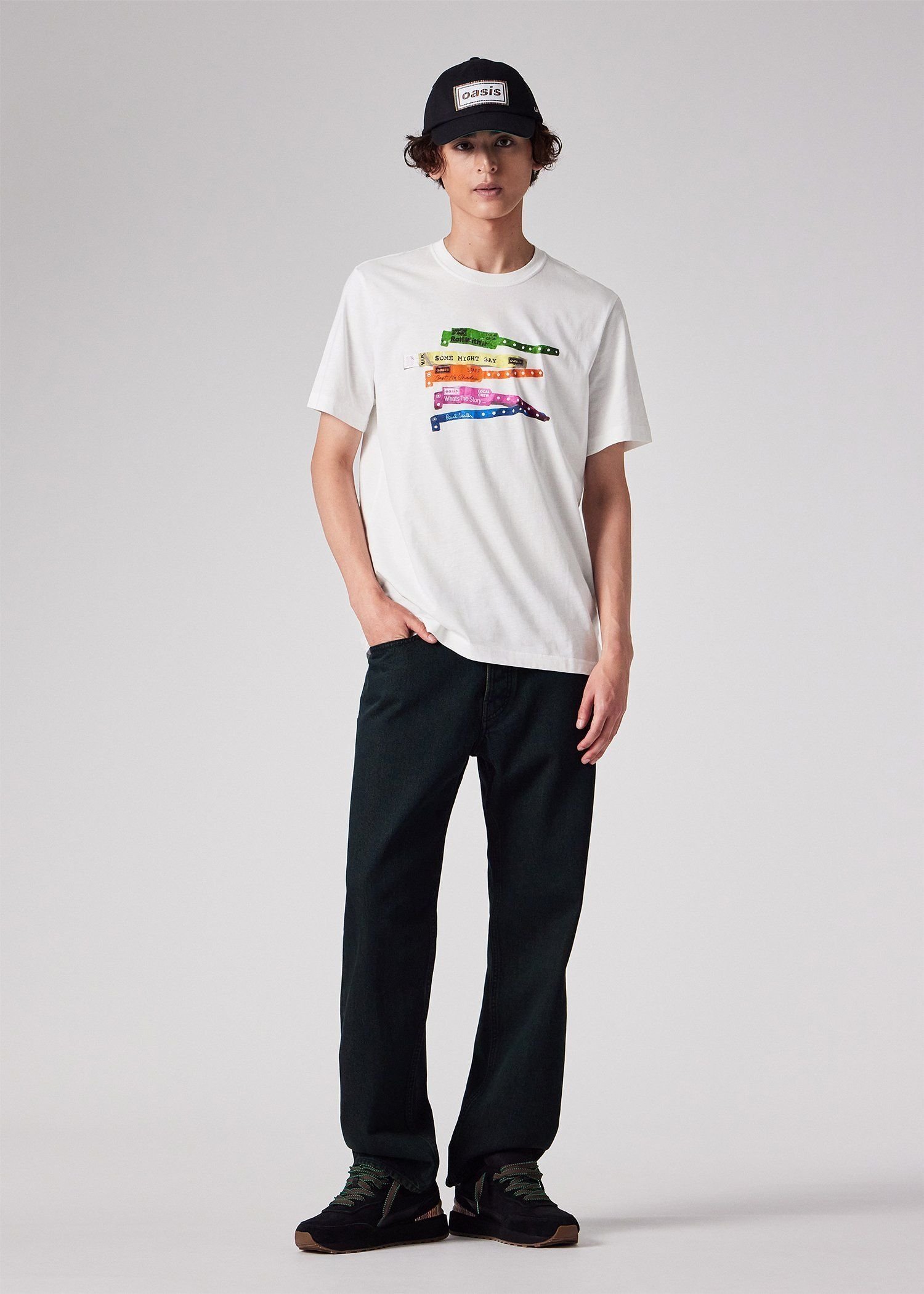 Paul Smith Paul Smith × Oasis リストバンド Tシャツ ポール・スミス トップス カットソー・Tシャツ ホワイト【送料無料】