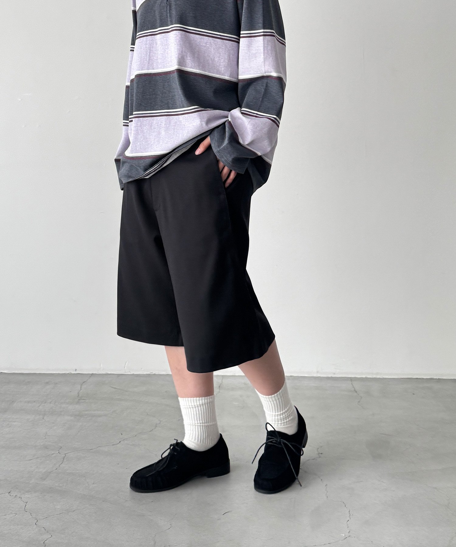 choice_cnl サイドシームハーフパンツ キャナルジーン パンツ その他のパンツ ブラック