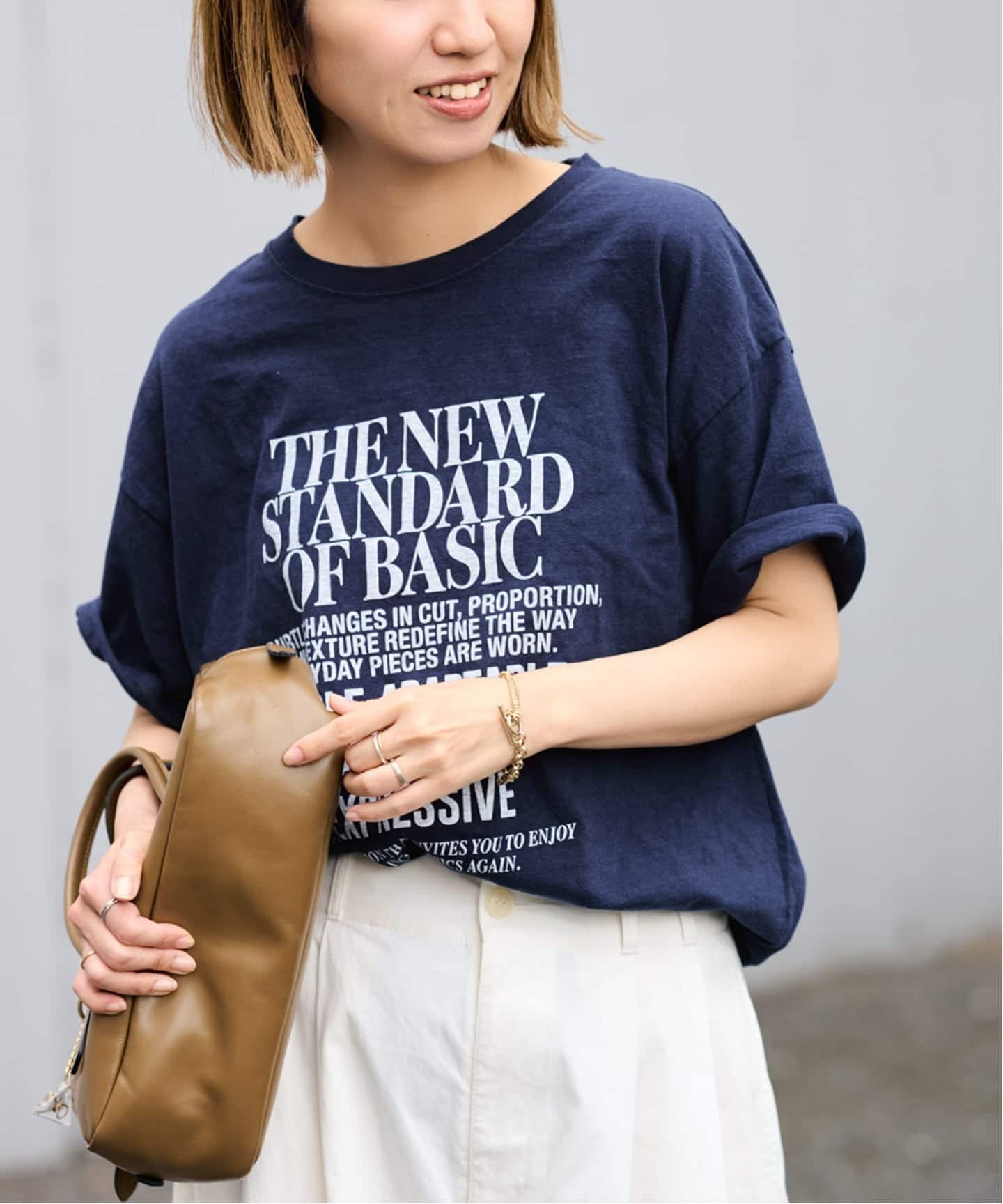 FRAMeWORK NEW STANDARD TEE フレームワーク トップス カットソー・Tシャツ ネイビー ホワイト グリーン
