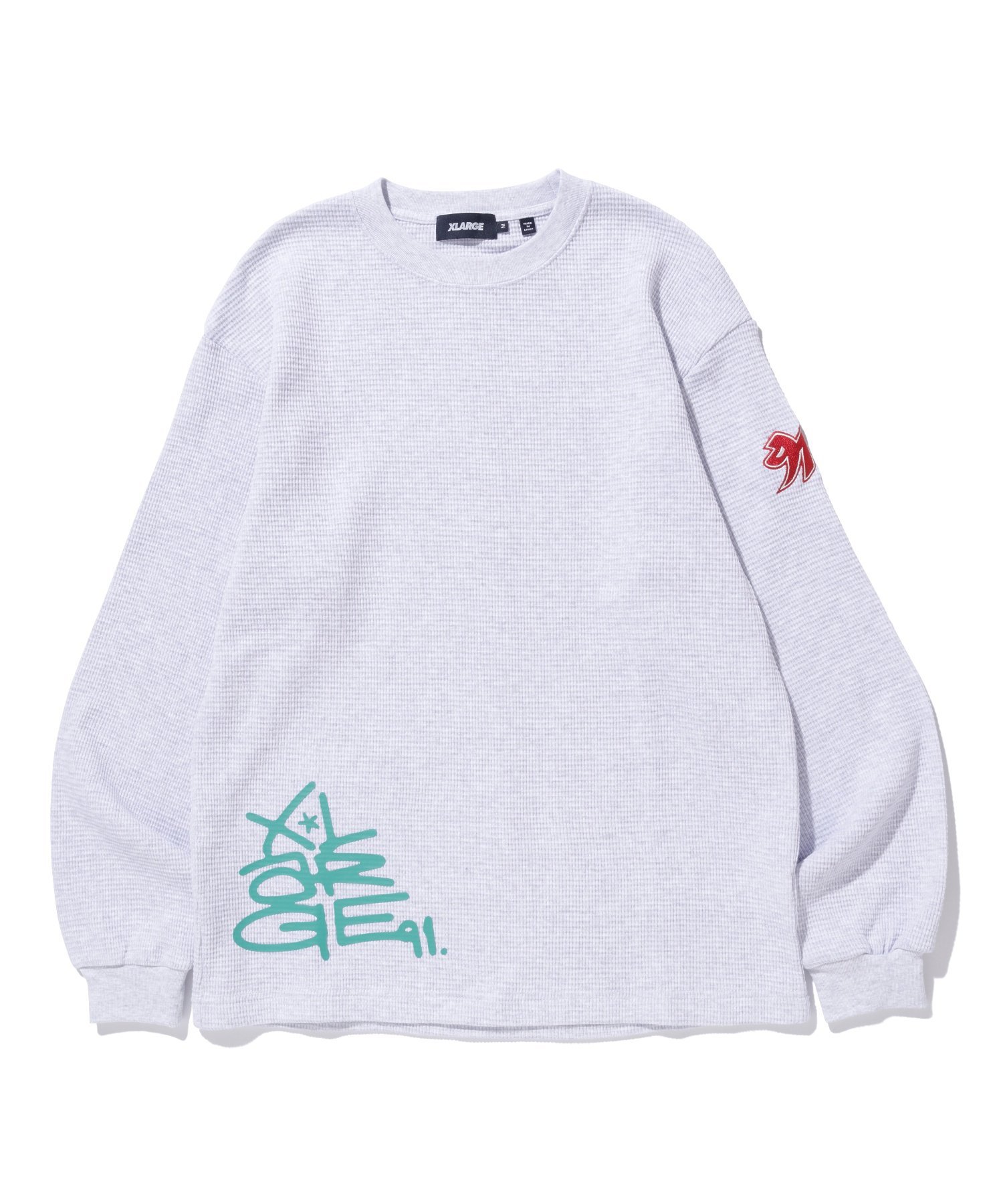 楽天Rakuten FashionXLARGE GRAFFITI KIDS THERMAL L/S TEE ロンT XLARGE エクストララージ トップス カットソー・Tシャツ グレー ブラック ネイビー【送料無料】