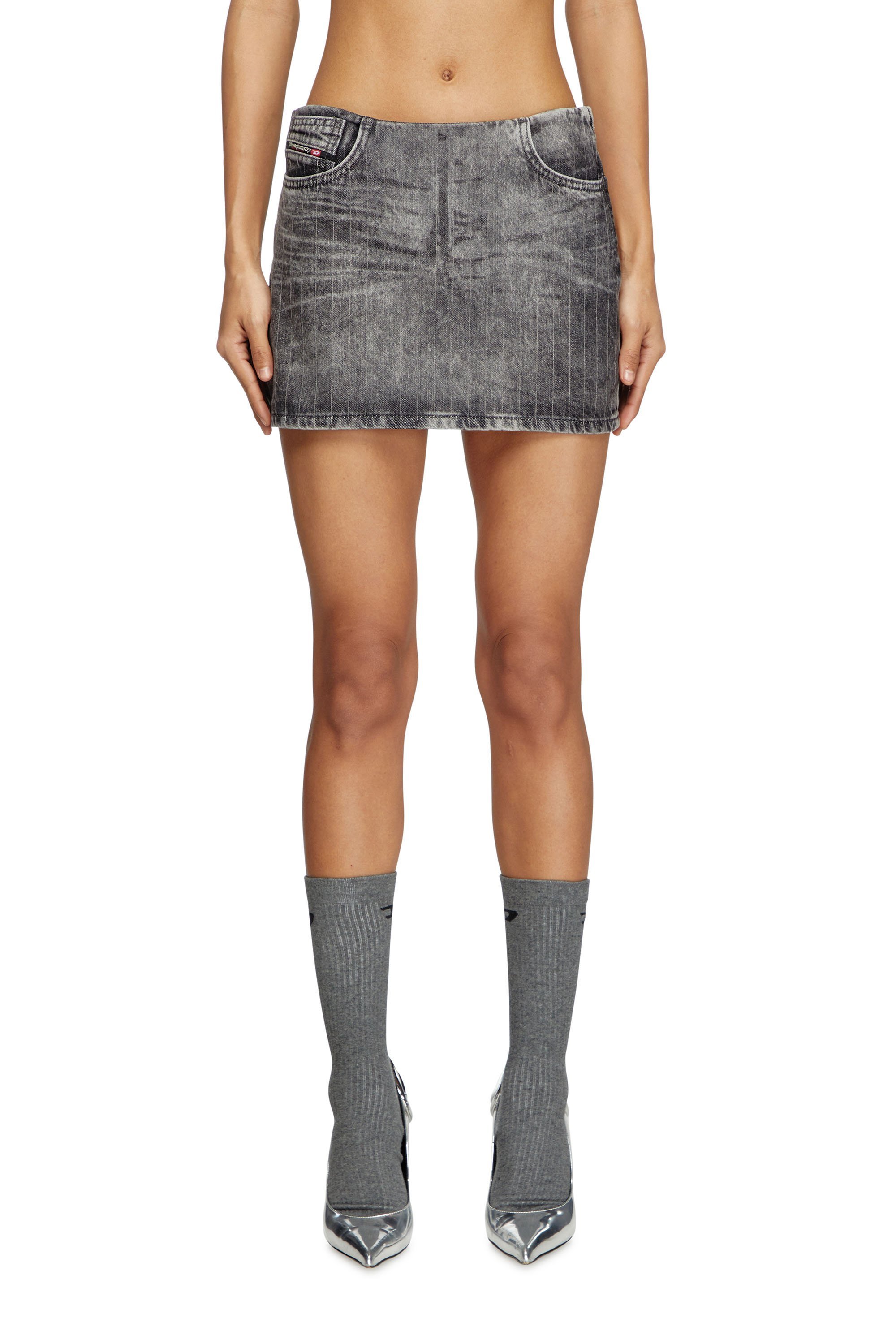 DIESEL ウィメンズ デニムスカート DE-PRA-MINI-S3 ディーゼル スカート その他のスカート ブラック【送料無料】