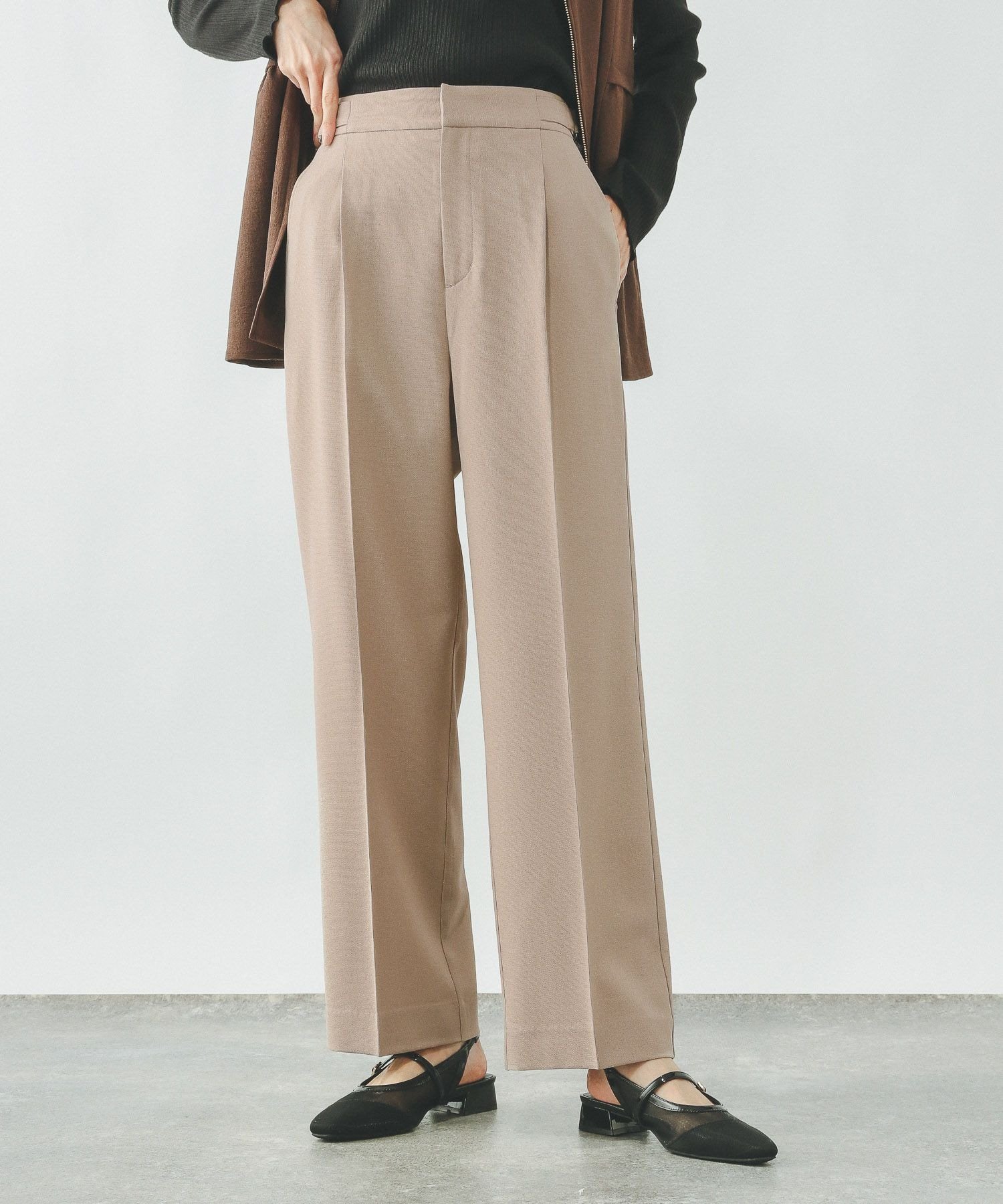 【SALE／40%OFF】GLOBAL WORK お手入れラクラクセットアップ/ストレートパンツ/600999 グローバルワーク パンツ その他のパンツ ブラック グレー ブラウン ネイビー stylife-15499957 Rakuten Fashion サンプル画像3